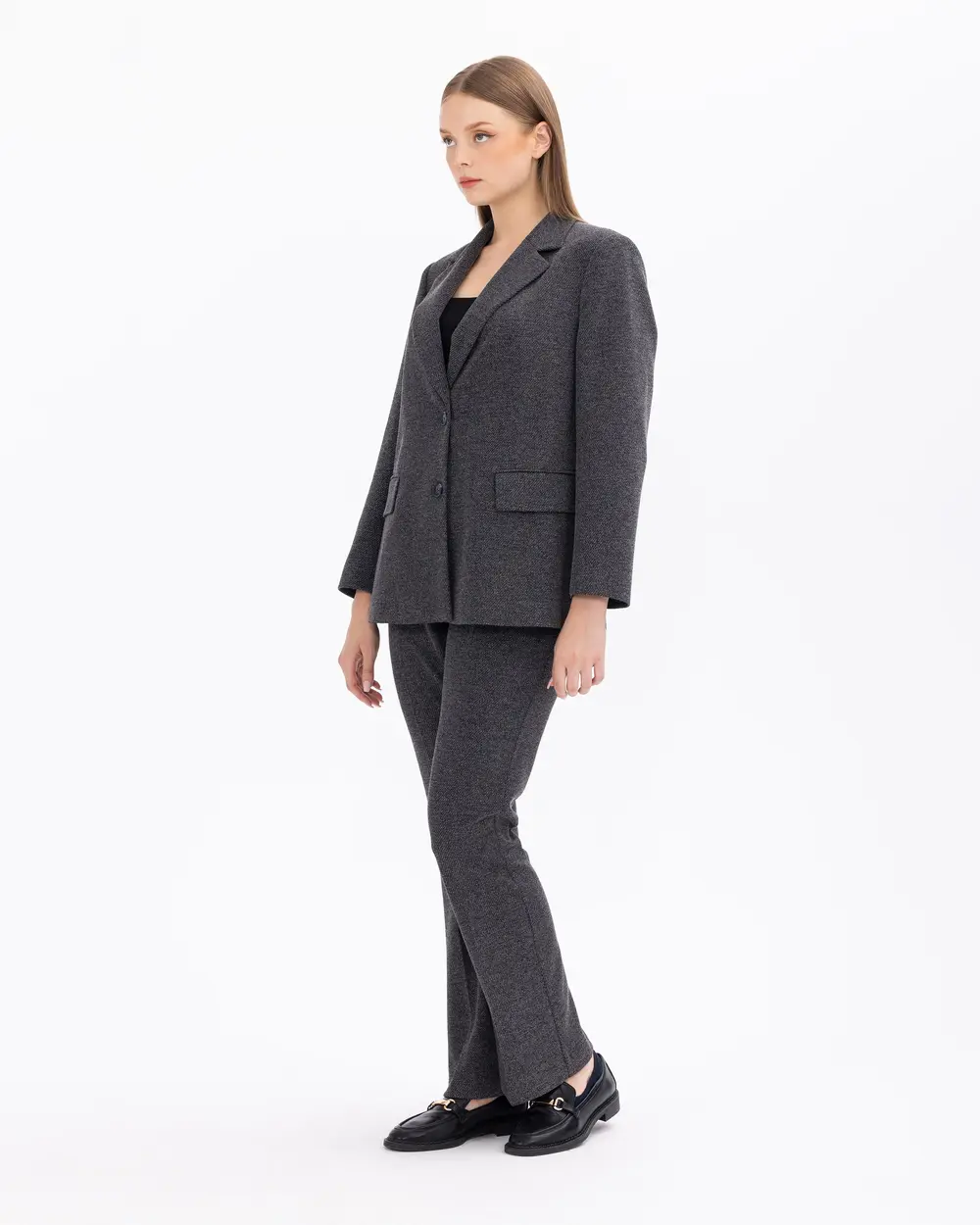 Plus Size Classic Cut Jacket with Pockets