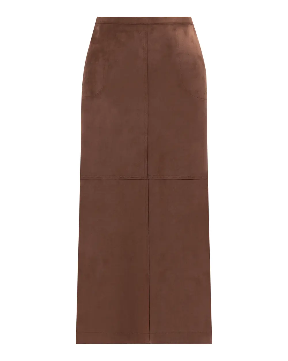 Plus Size A-Line Suede Skirt