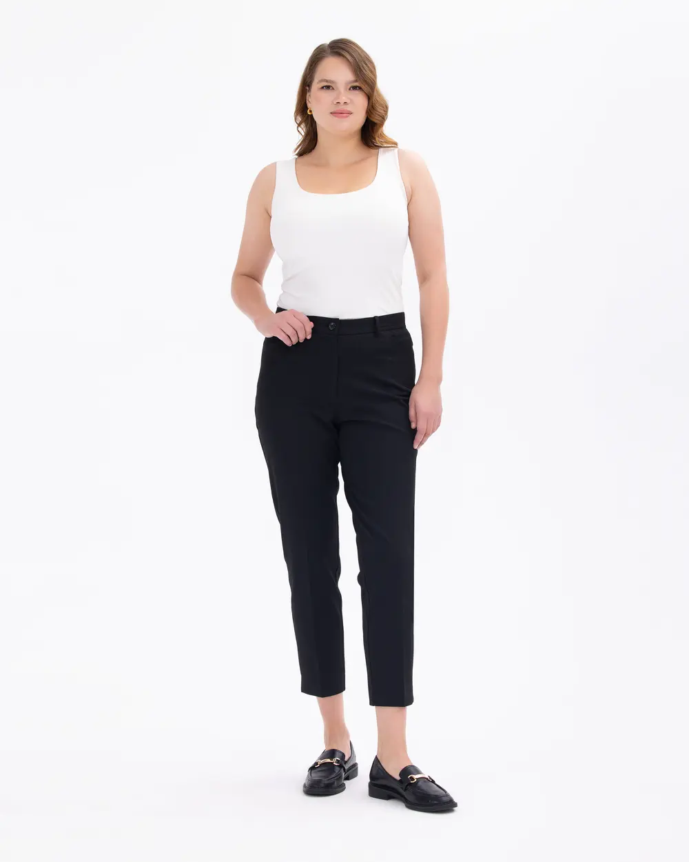 Plus Size Ankle-Length Trousers