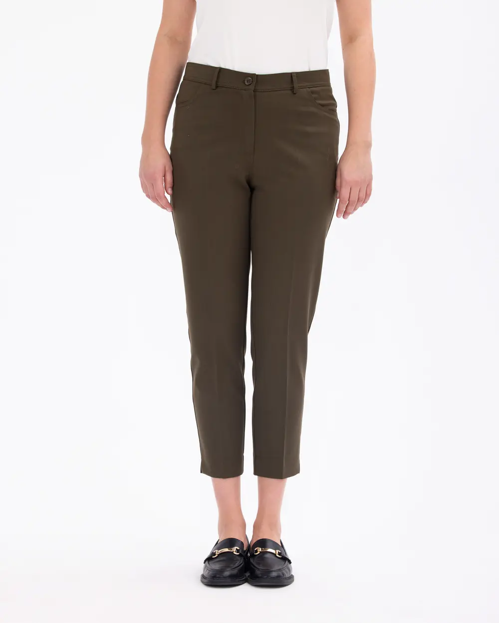 Plus Size Ankle-Length Trousers