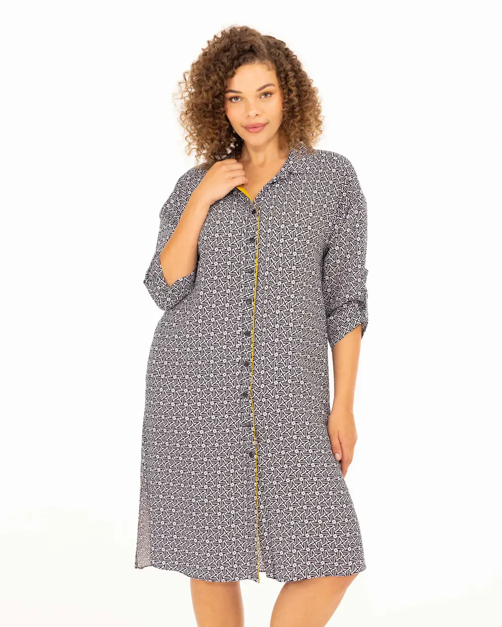 Plus Size Piping Detailed Tunic