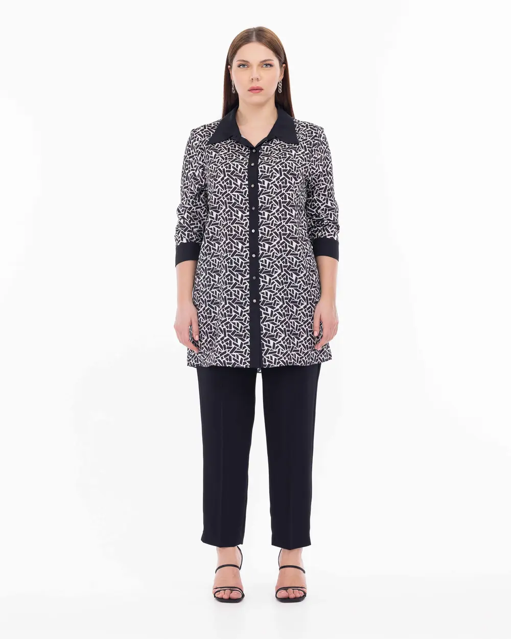 Büyük Beden Gömlek Yaka Tunik