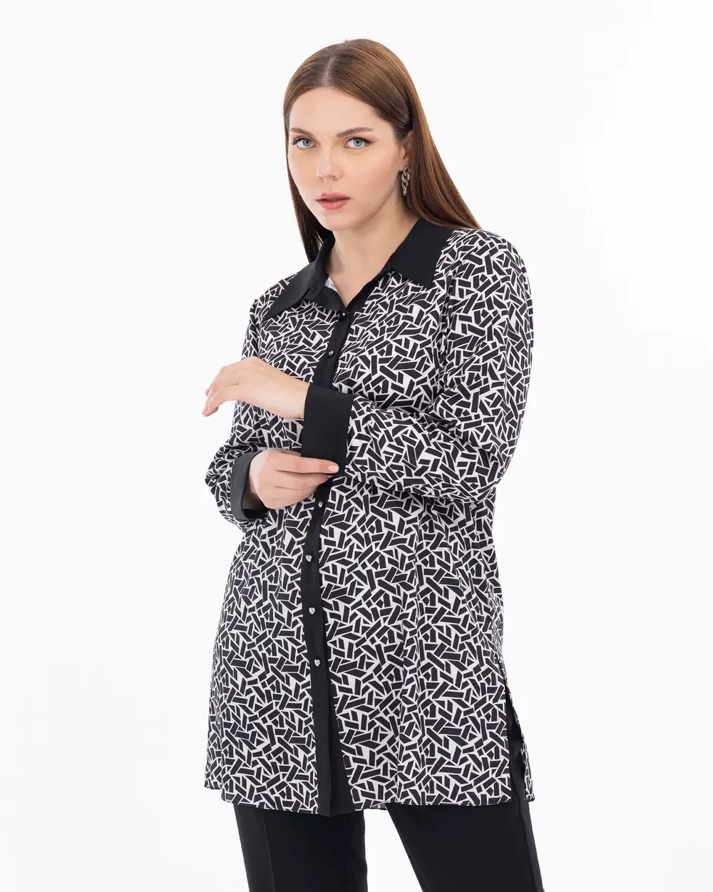 Büyük Beden Gömlek Yaka Tunik
