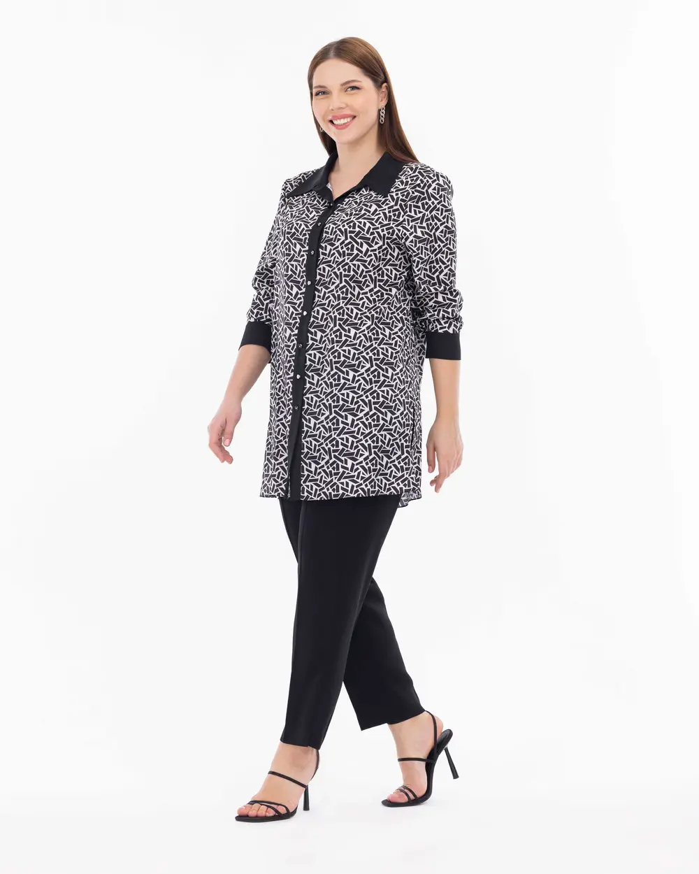 Büyük Beden Gömlek Yaka Tunik