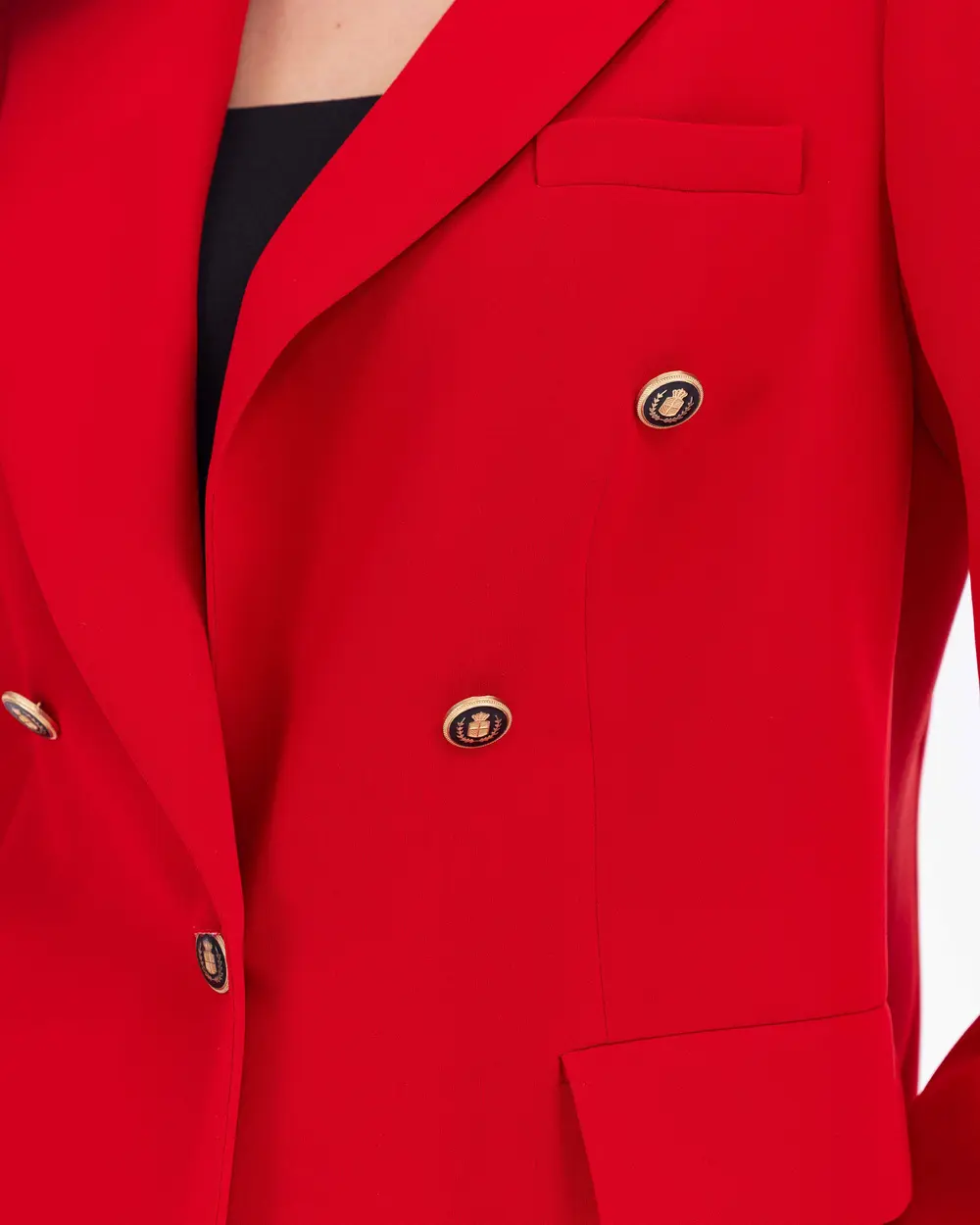 Büyük Beden Düğme Detaylı Blazer Ceket