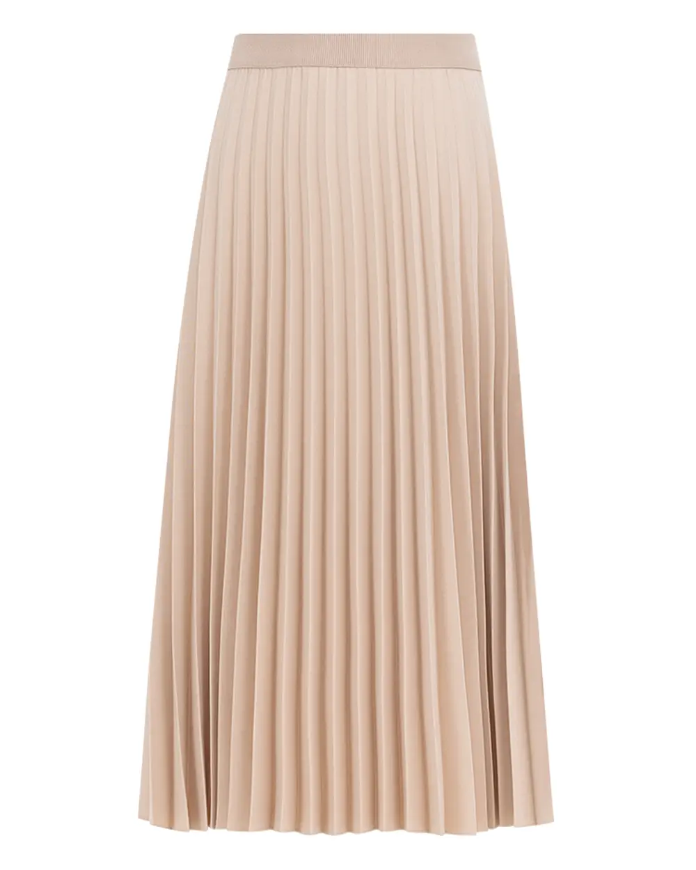 Plus Size Pleated Midi Skirt