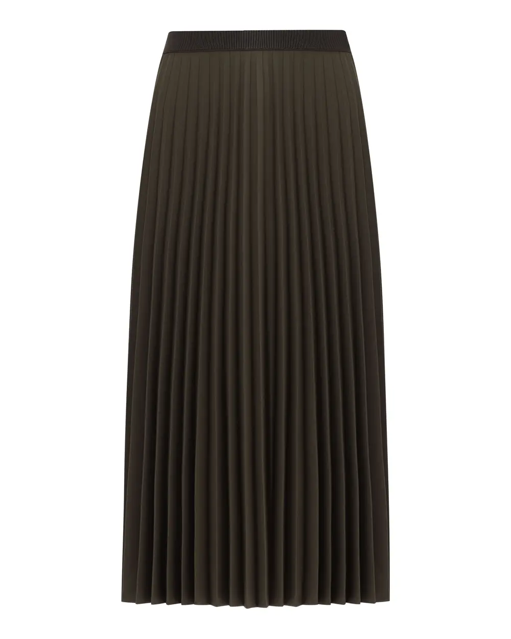 Plus Size Pleated Midi Skirt