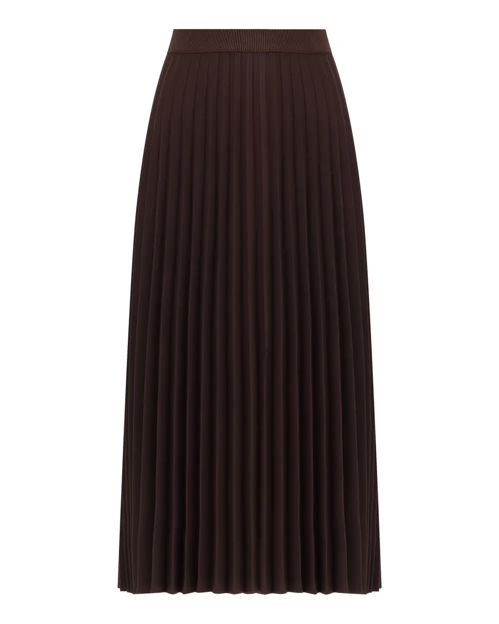 Plus Size Pleated Midi Skirt - SecilStore