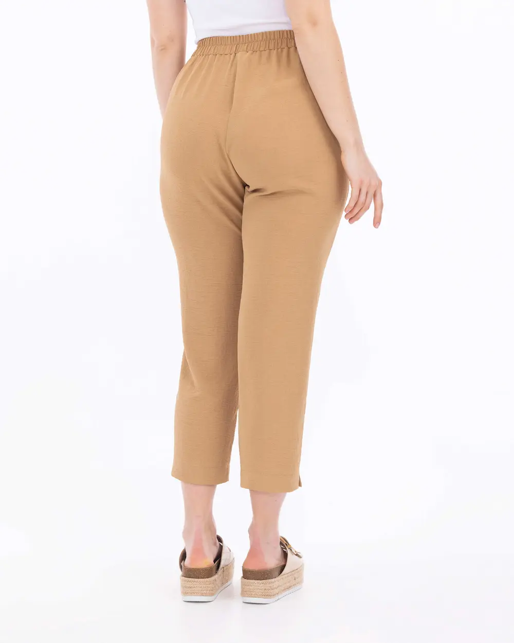 Plus Size Elastic Waist Trousers