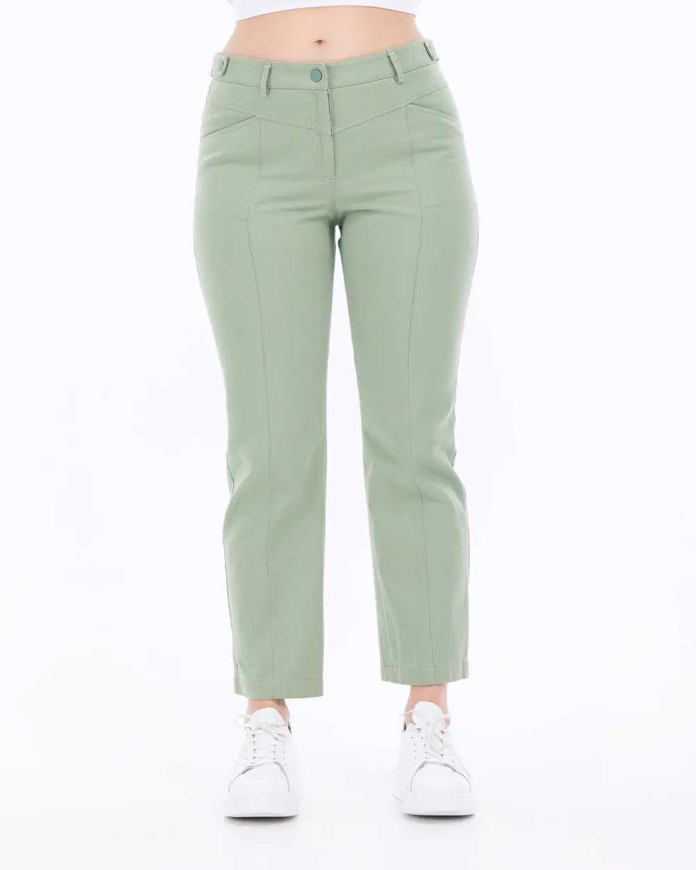 Plus Size Pocket Detailed Trousers