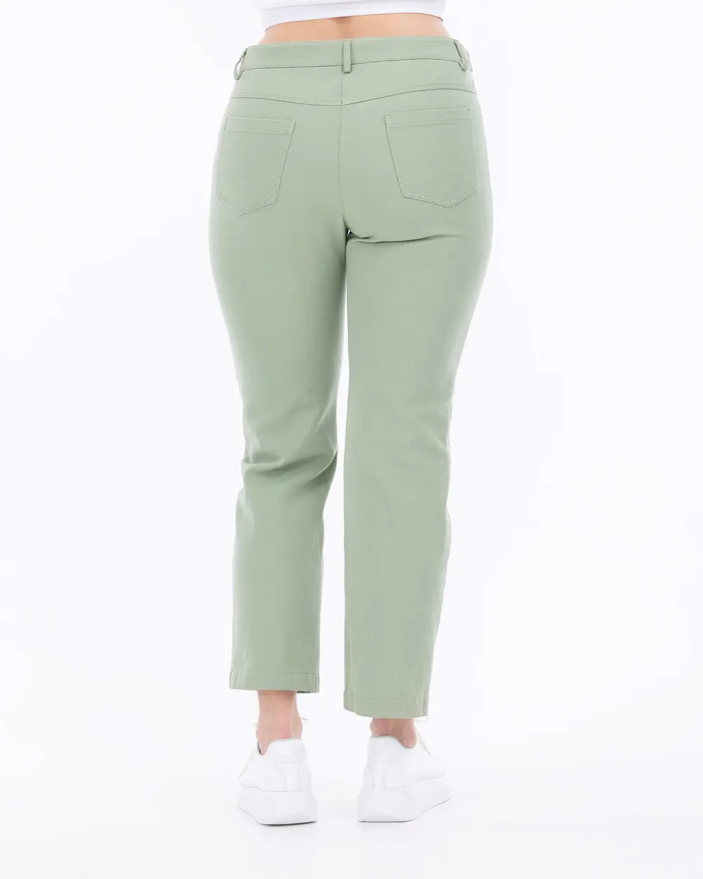 Plus Size Pocket Detailed Trousers