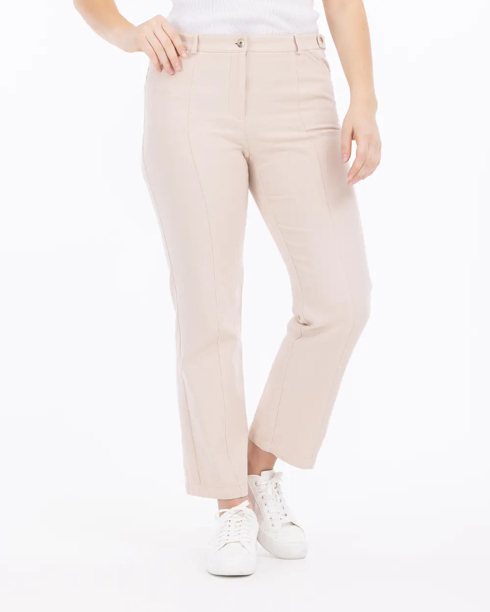 Plus Size Pocket Detailed Trousers