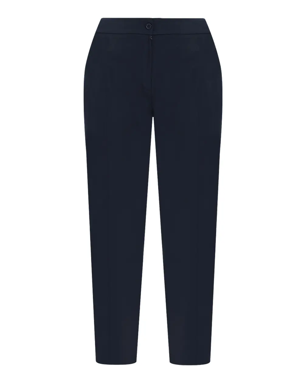 Plus Size Ankle Length Pocketed Trousers