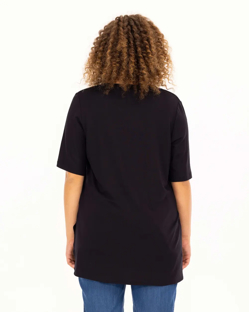 Plus Size Basic V-Neck Short Sleeve T-Shirt