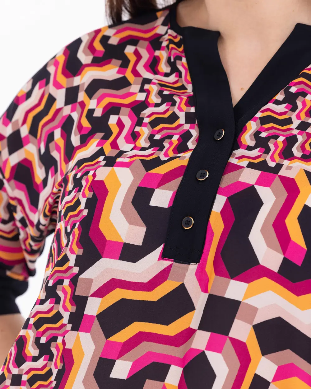 Büyük Beden Kısa Kollu Bluz