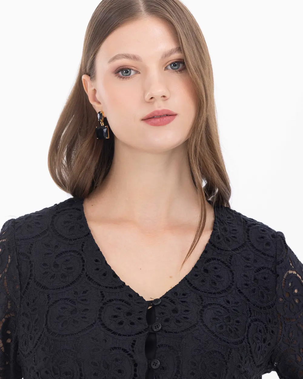 Büyük Beden Fistolu Midi Boy Elbise