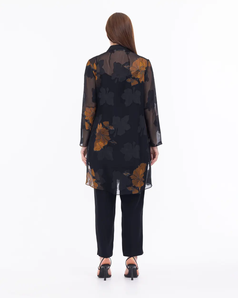 Büyük Beden Şifon Taş Detaylı Şık Tunik