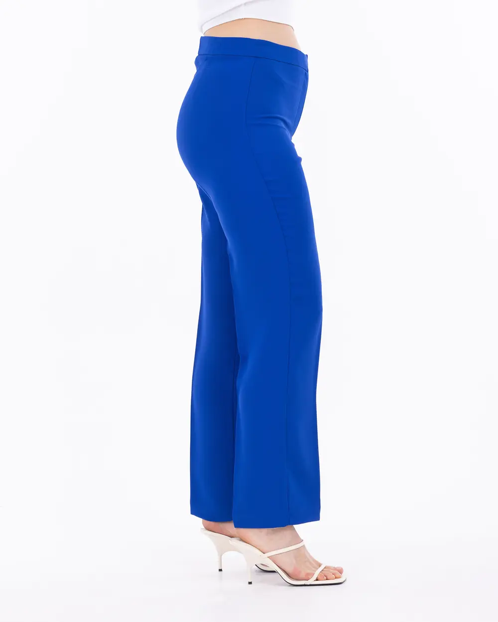 Plus Size Wide Cut Full Length Trousers