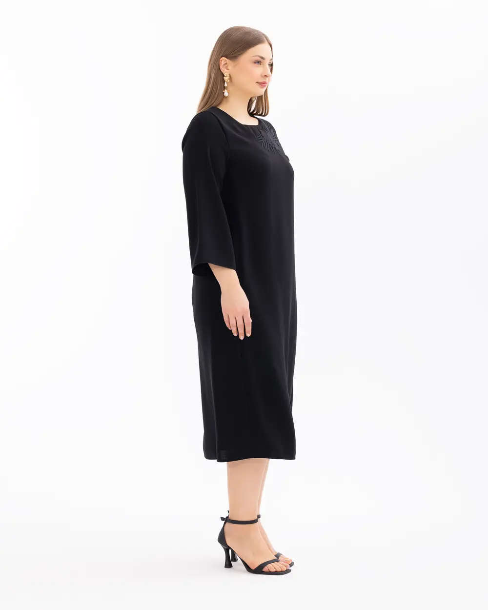 Plus Size Truvakar Sleeve Midi Length Dress