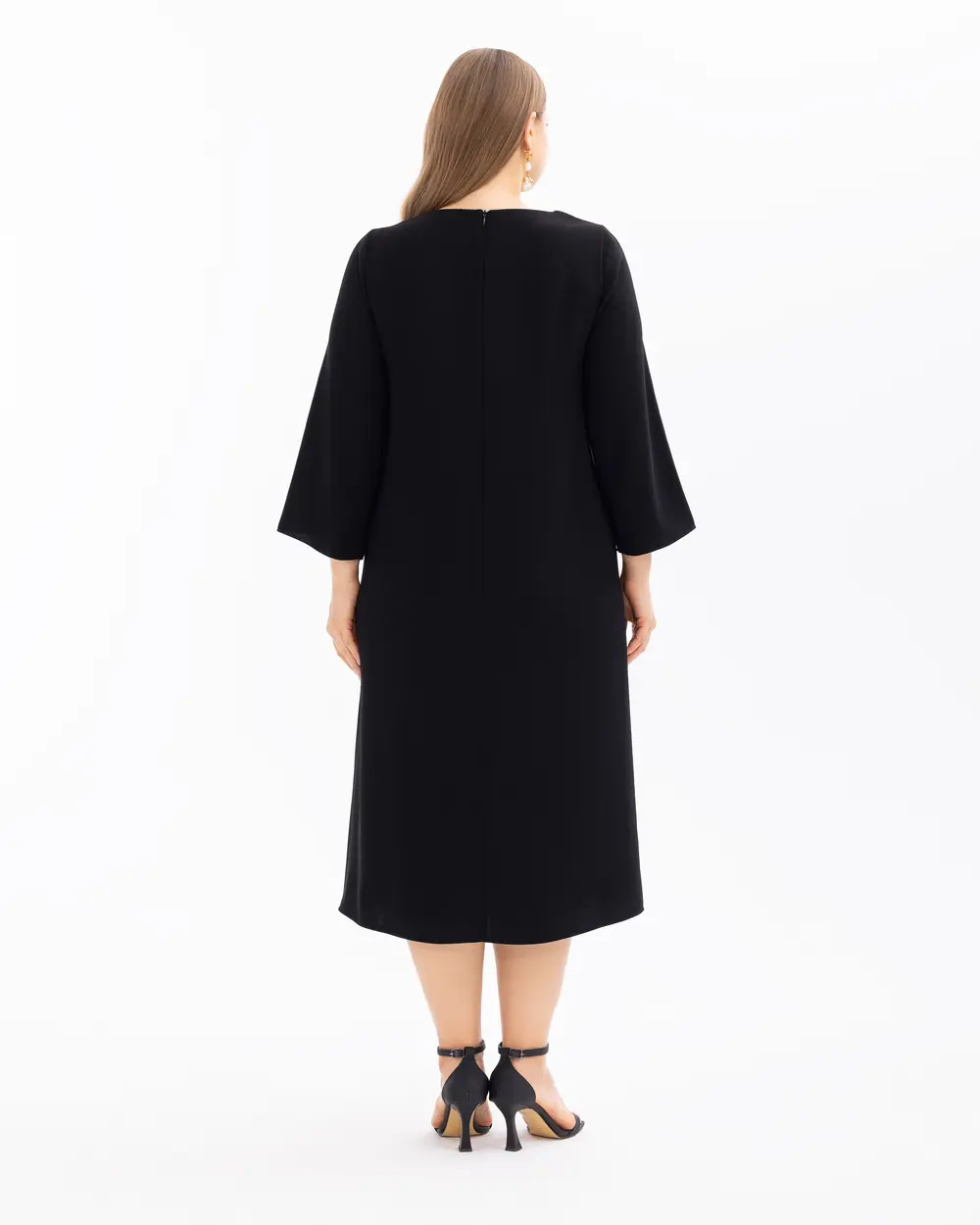 Plus Size Truvakar Sleeve Midi Length Dress