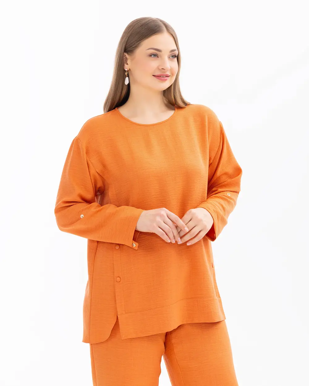 Plus Size Truvakar Sleeve Zero Neck Tunic