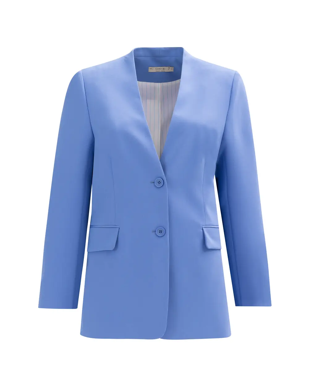 Plus Size V-Neck Blazer Jacket with Pockets