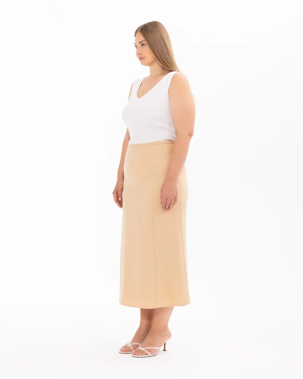 Plus Size Midi Length Classic Skirt