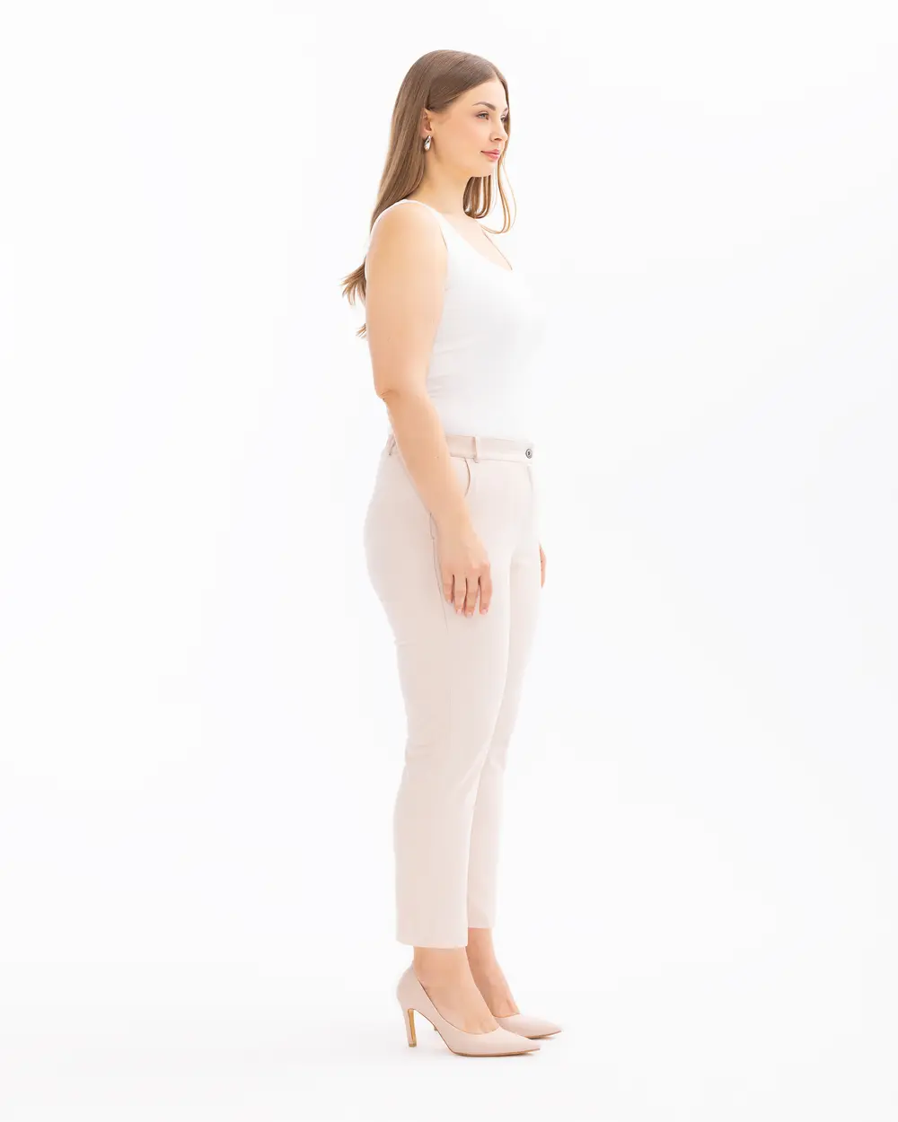 Plus Size Ankle Length Mom Fit Pants