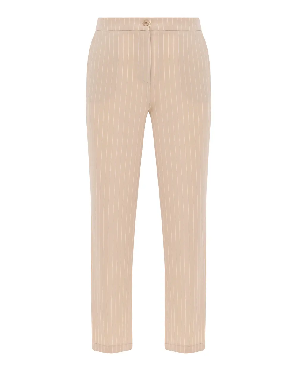 Plus Size Striped Zipper Detailed Pants