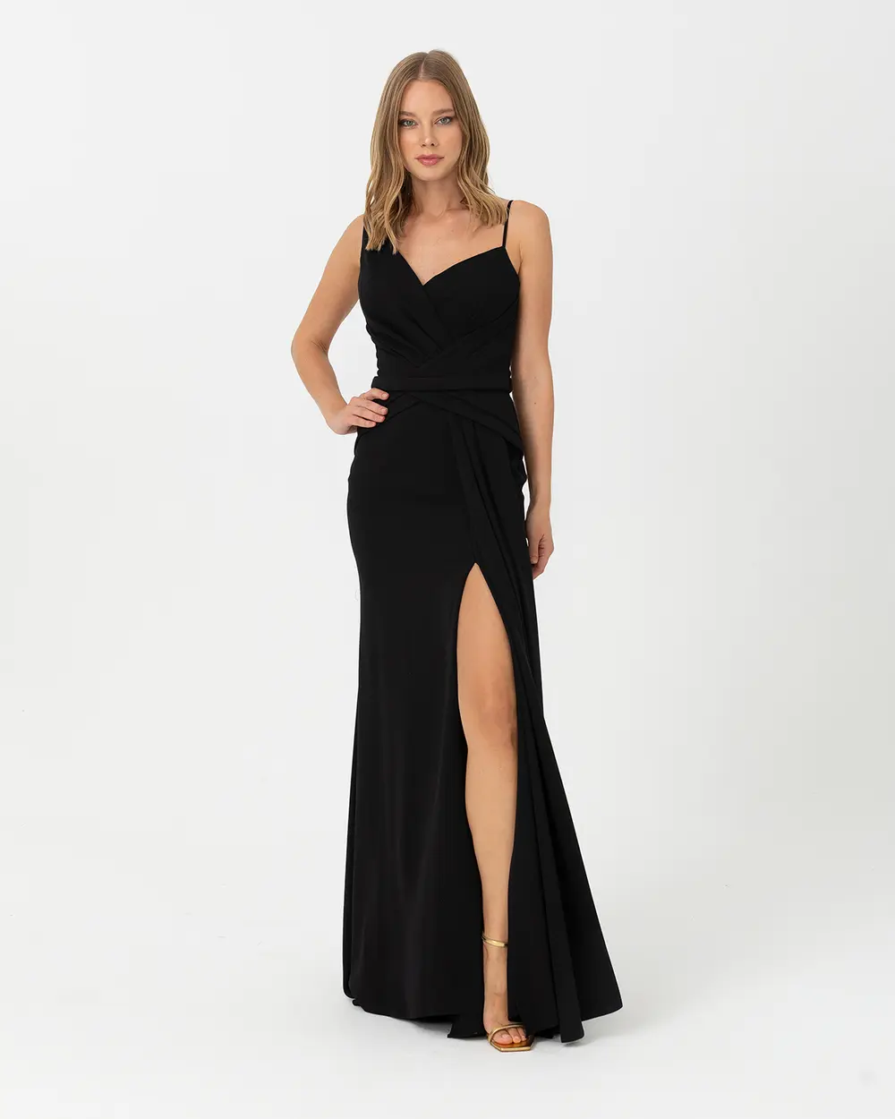 Balık Form V Yaka Abiye