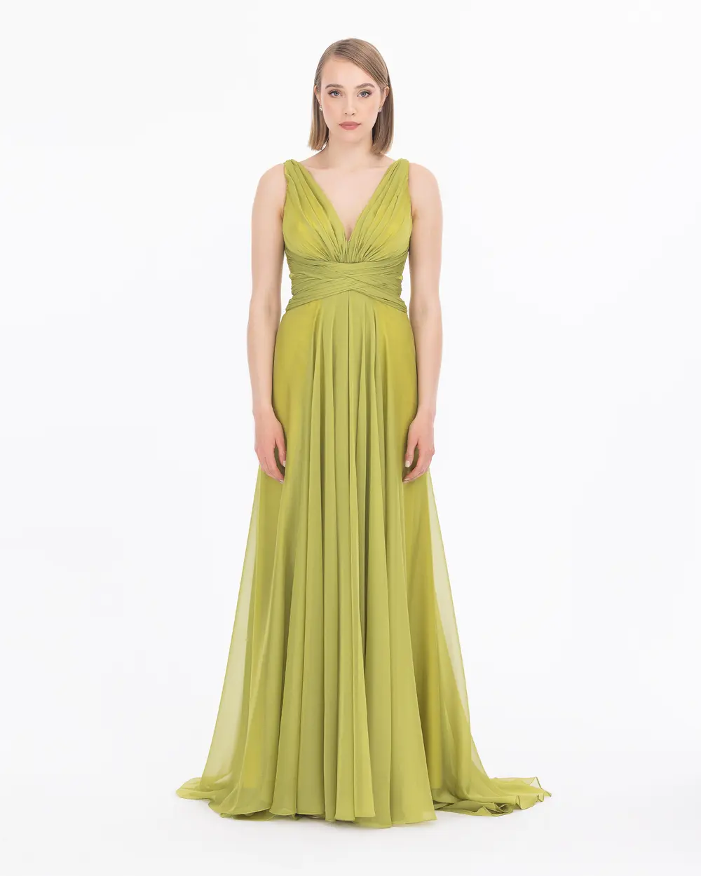 Yırtmaçlı Maxi Boy V Yaka Abiye