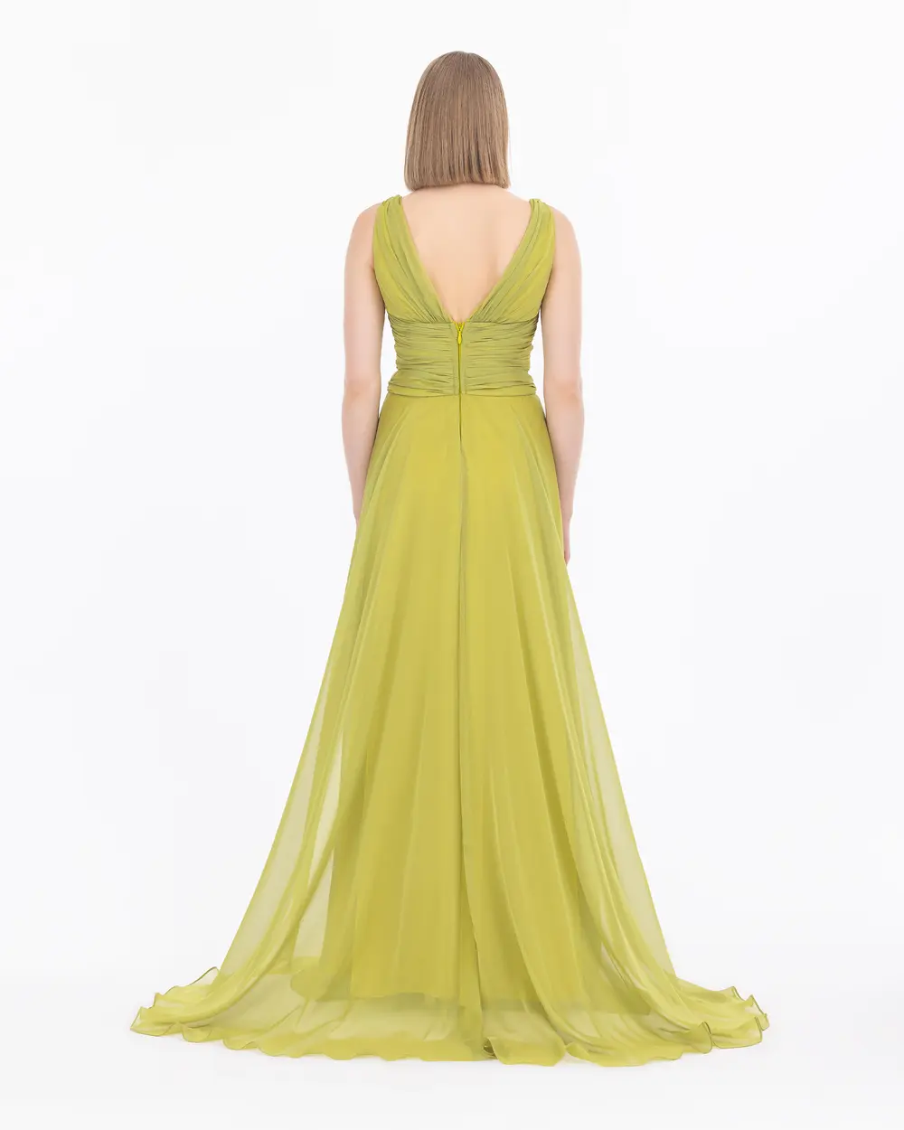 Yırtmaçlı Maxi Boy V Yaka Abiye