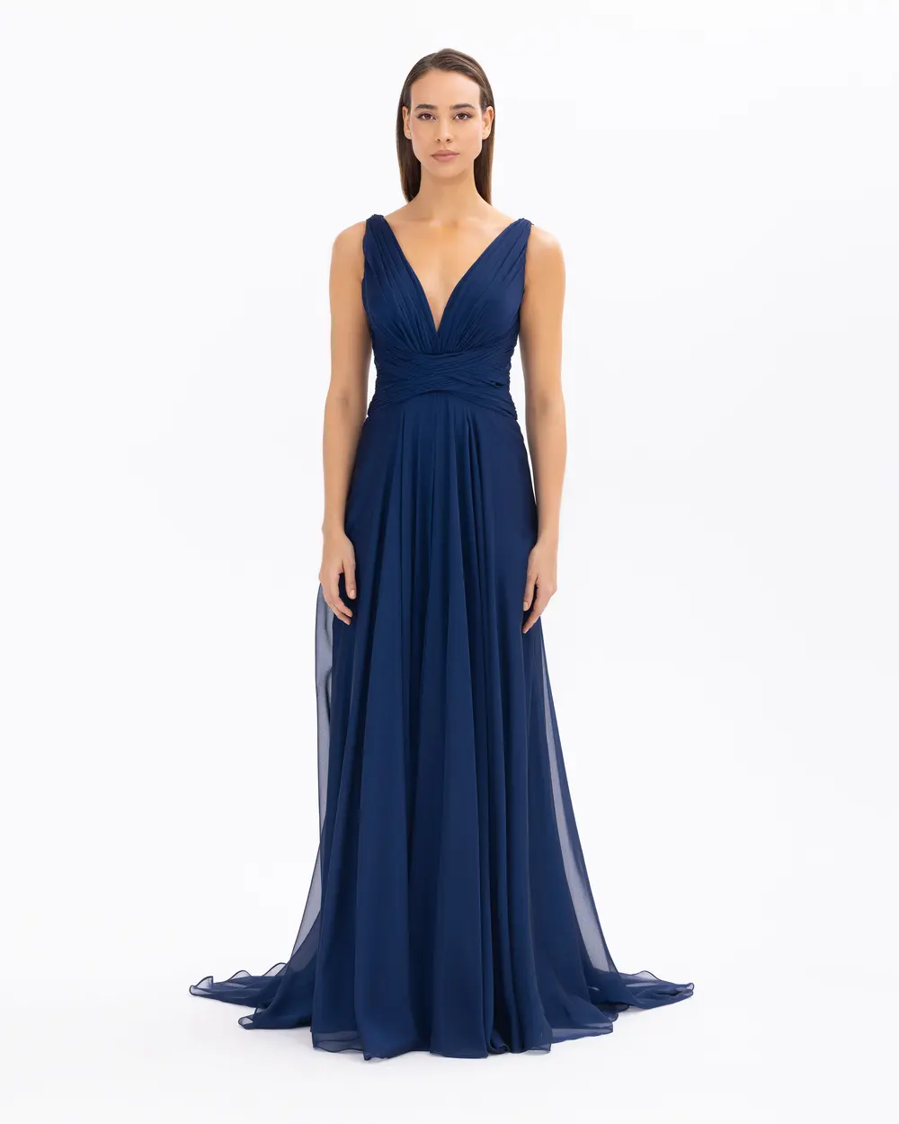 Yırtmaçlı Maxi Boy V Yaka Abiye