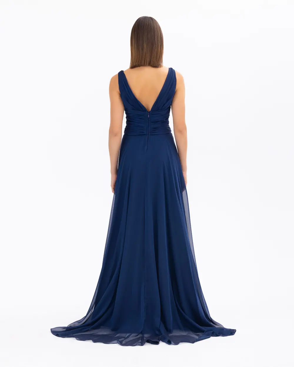 Yırtmaçlı Maxi Boy V Yaka Abiye