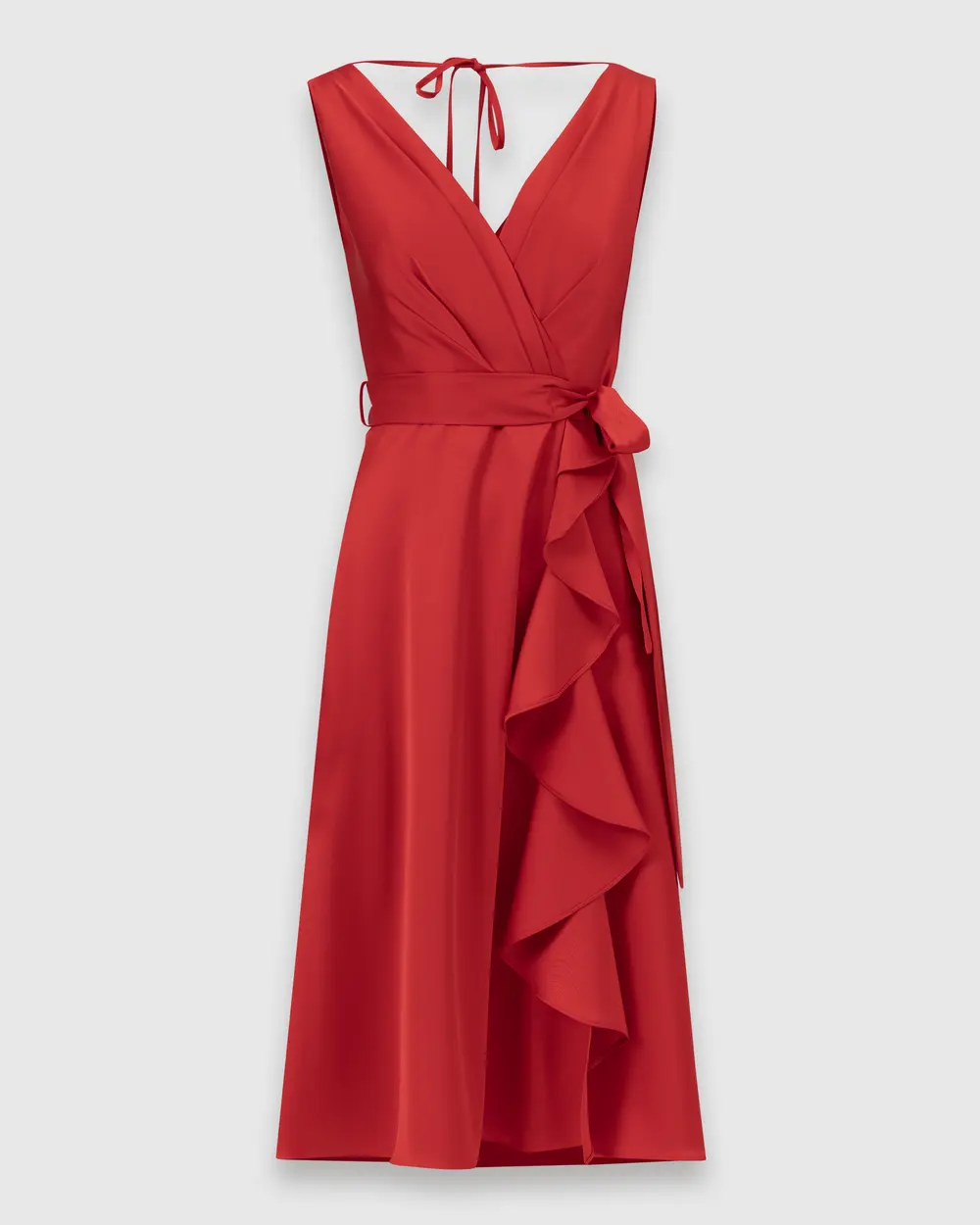 Narrow Form Asymmetric Cut Evening Dress