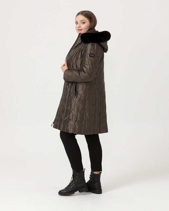 PLUS SIZE HOODED PUFFER JACKET