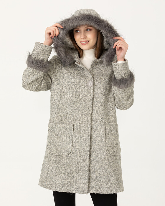 Kürk Detaylı Kaban