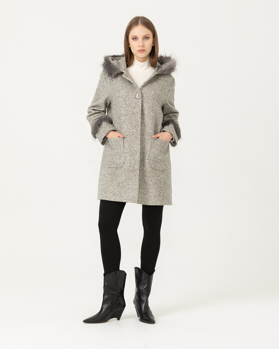 Kürk Detaylı Kaban