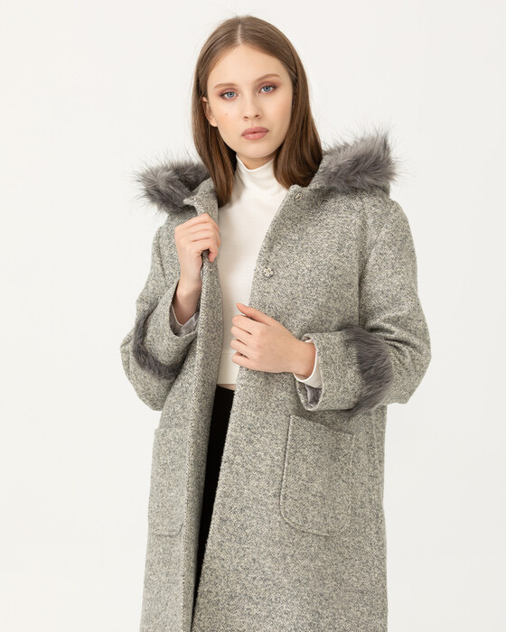 Kürk Detaylı Kaban