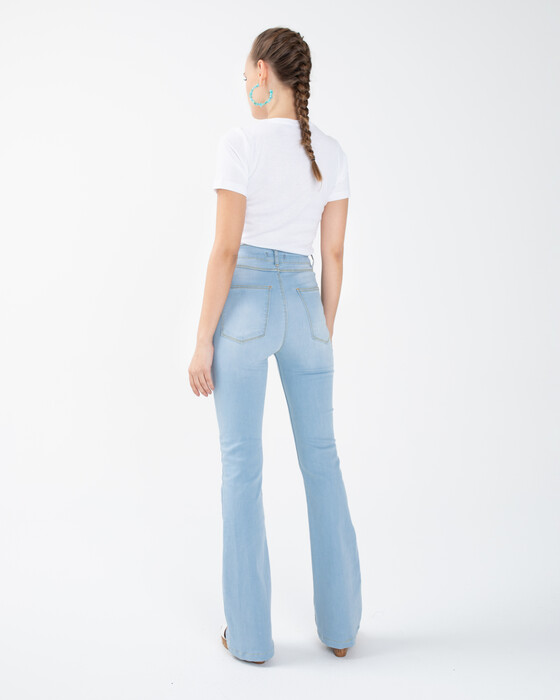 Bol Paça Yüksek Bel Denim Pantolon