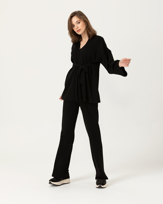 BELTED JACKET & PANTS SUIT