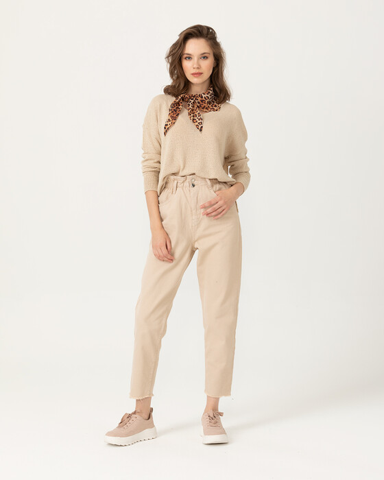 V Yakalı Triko Bluz