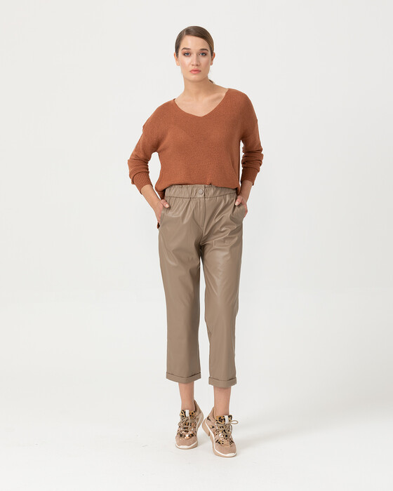 V Yakalı Triko Bluz