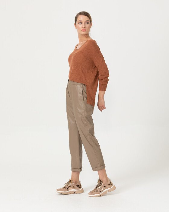 V Yakalı Triko Bluz