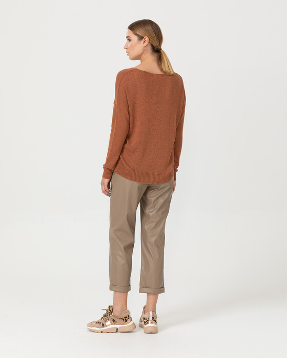 V Yakalı Triko Bluz