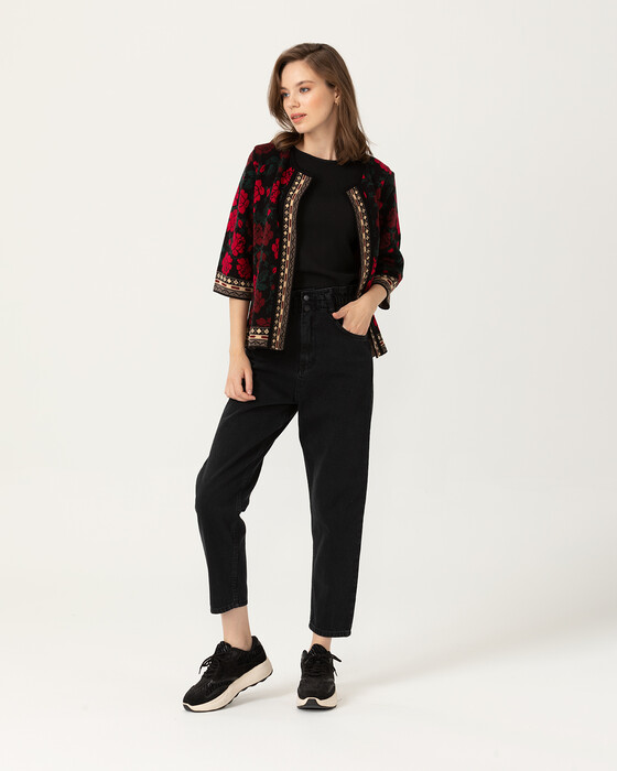 Yüksek Bel Mom Jean Pantolon