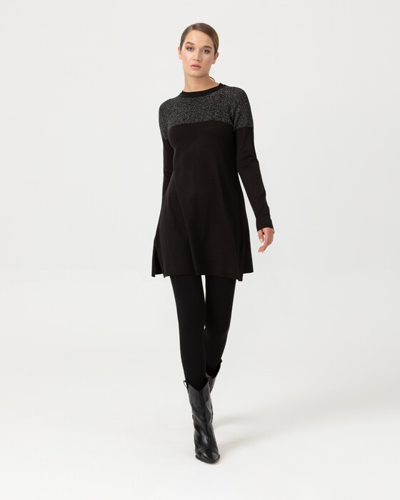 Sim Detaylı Triko Tunik