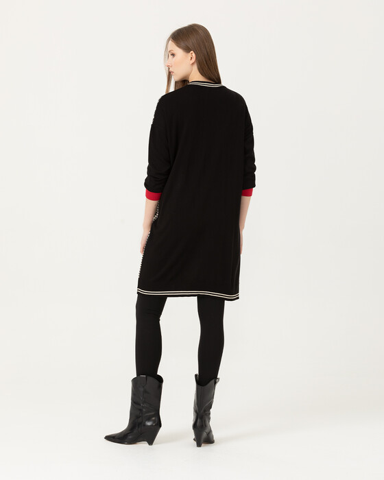 Kazayağı Desenli Triko Tunik