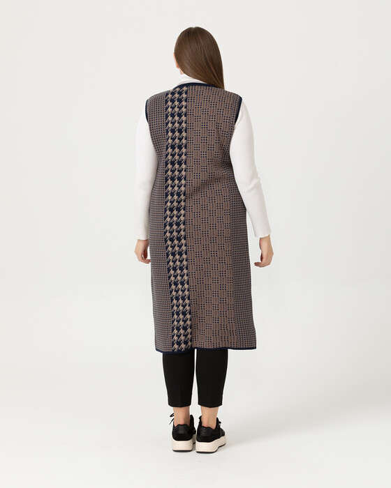 PLUS SIZE LONG KNITWEAR VEST