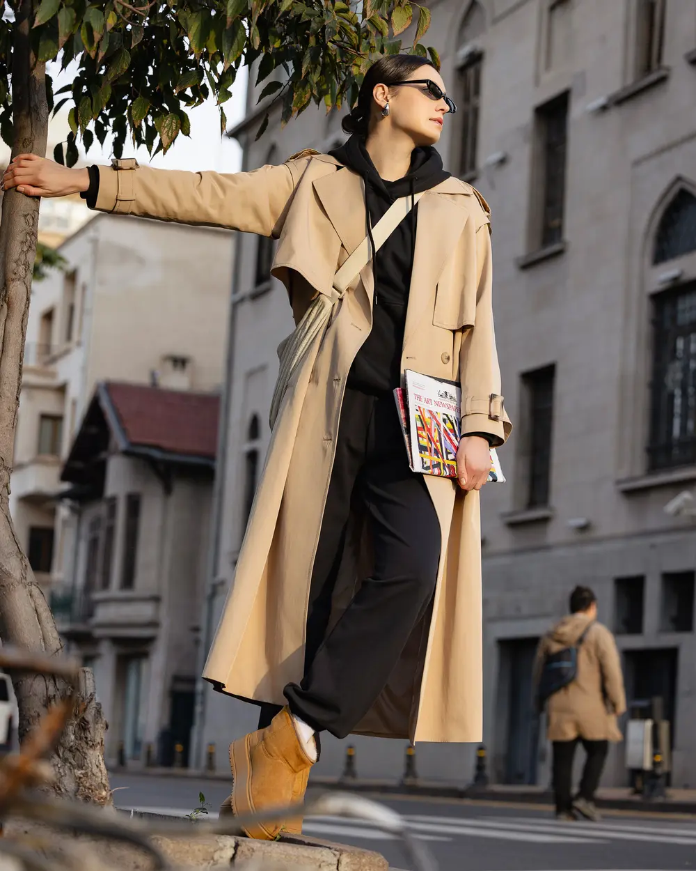 Jacket Collar Long Classic Trench Coat